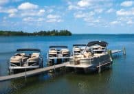 Docking a Pontoon Boat.