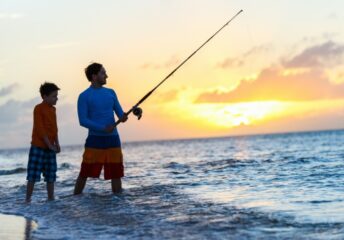 fishing from the shore