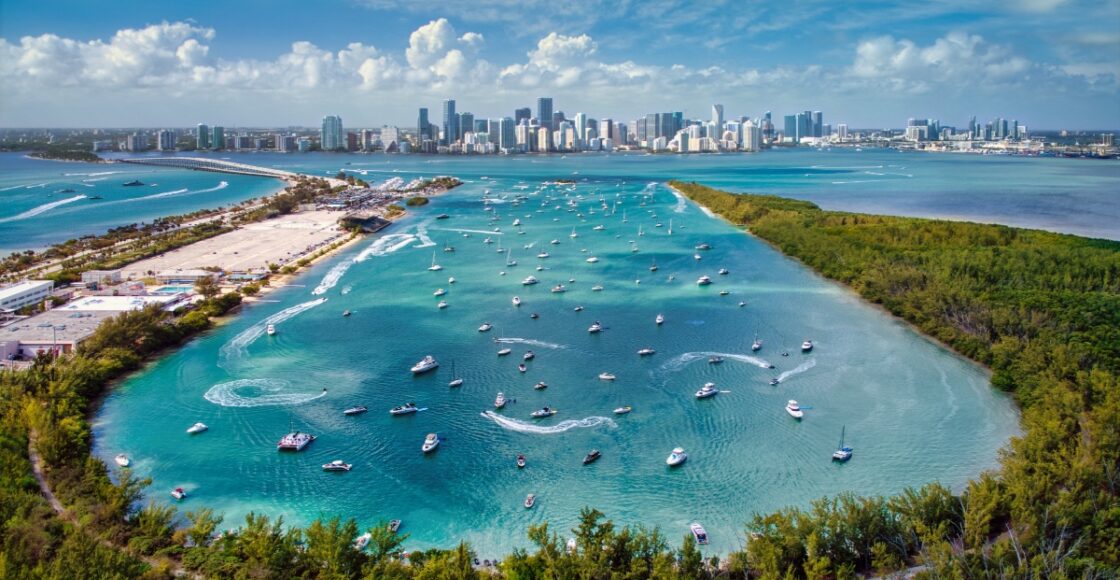 yacht rental miami with slide